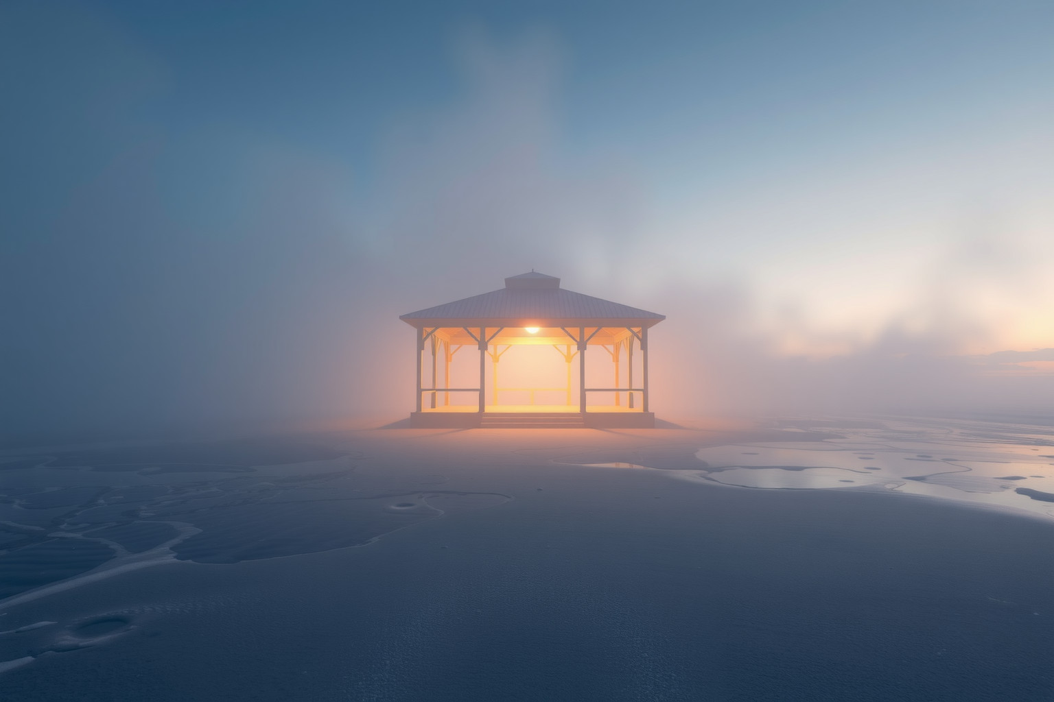 Sognare uno stabilimento balneare in inverno simboleggia introspezione e calma.