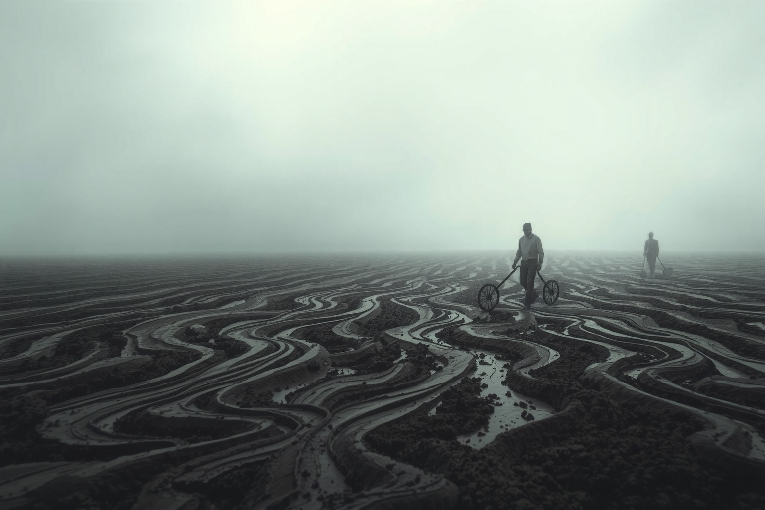 Sognare di arare un campo di fango simboleggia incertezza emotiva.