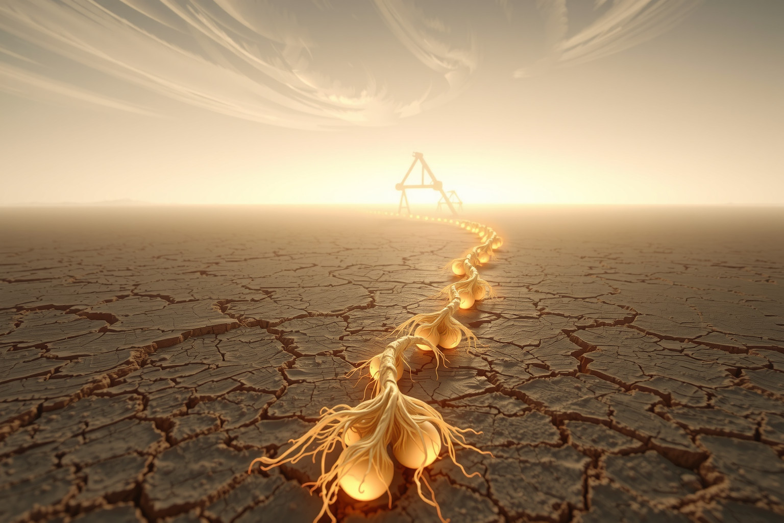 Arare un terreno arido simboleggia sfide interiori e perseveranza.