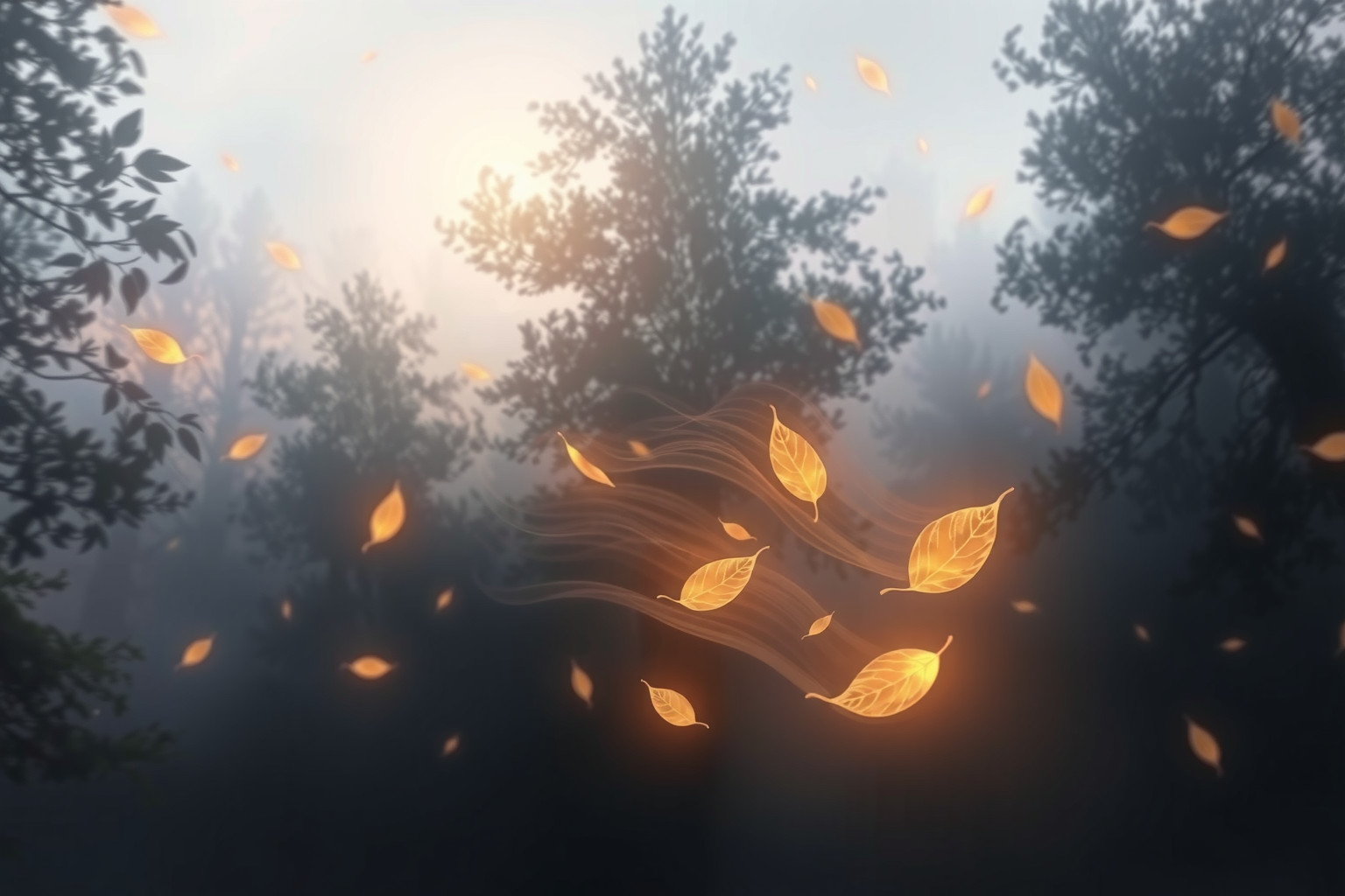Il fruscio di foglie evoca pace e rinnovamento interiore.
