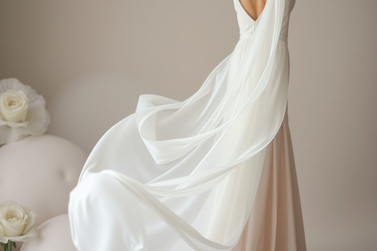 Il fruscio del vestito da sposa simboleggia speranze e timori.