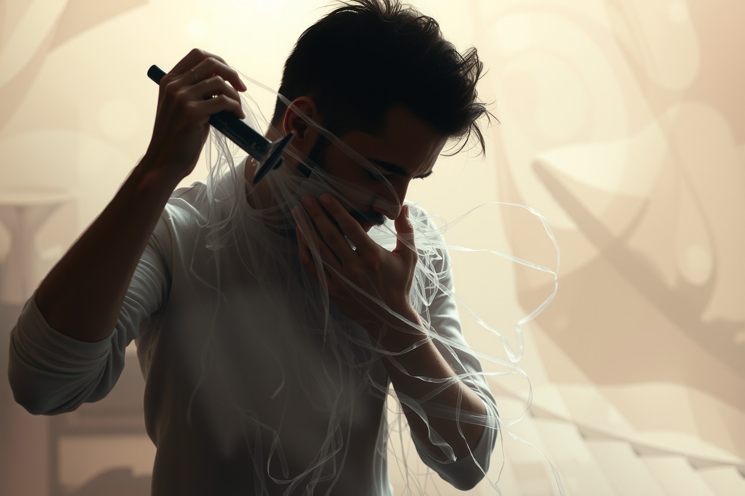 La rasatura difficile simboleggia ostacoli e sfide interiori.