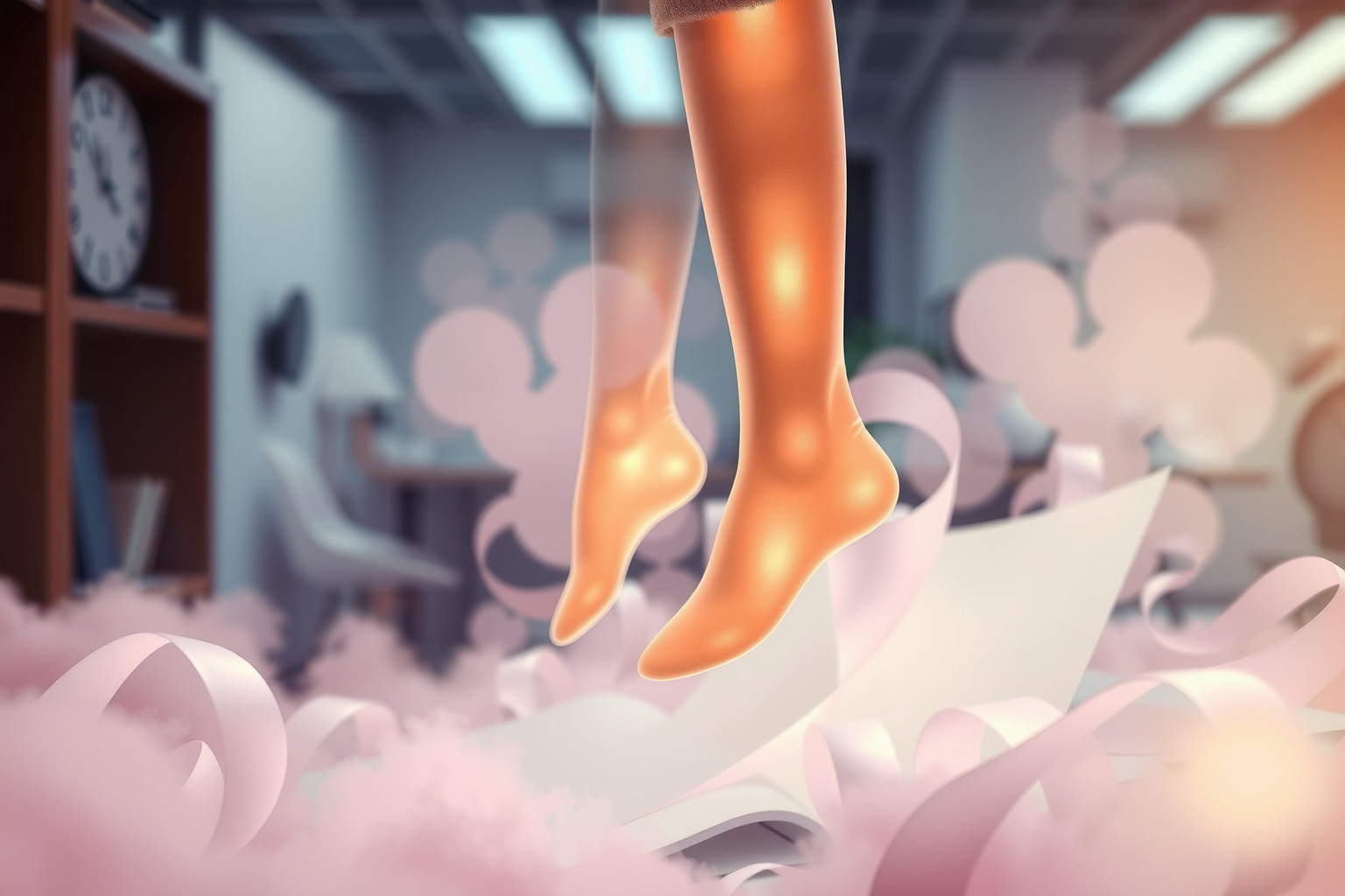 Sognare collant al lavoro simboleggia femminilità e professionalità nascoste.