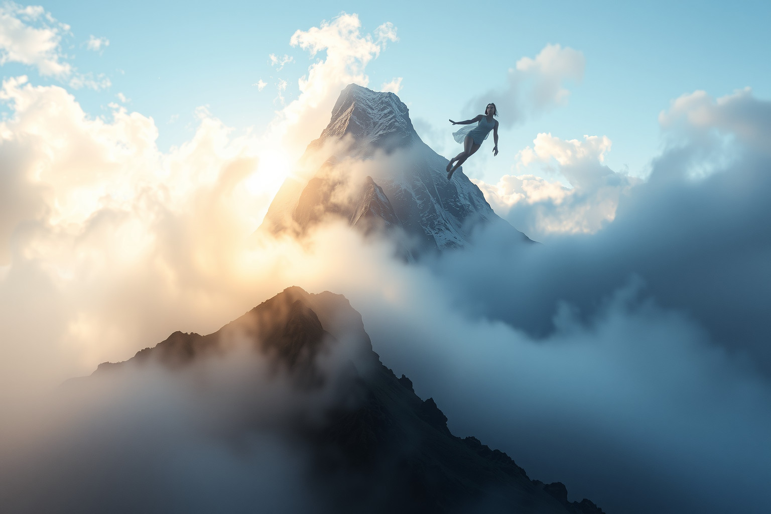 Sognare di cadere da una montagna riflette paure di insicurezza.