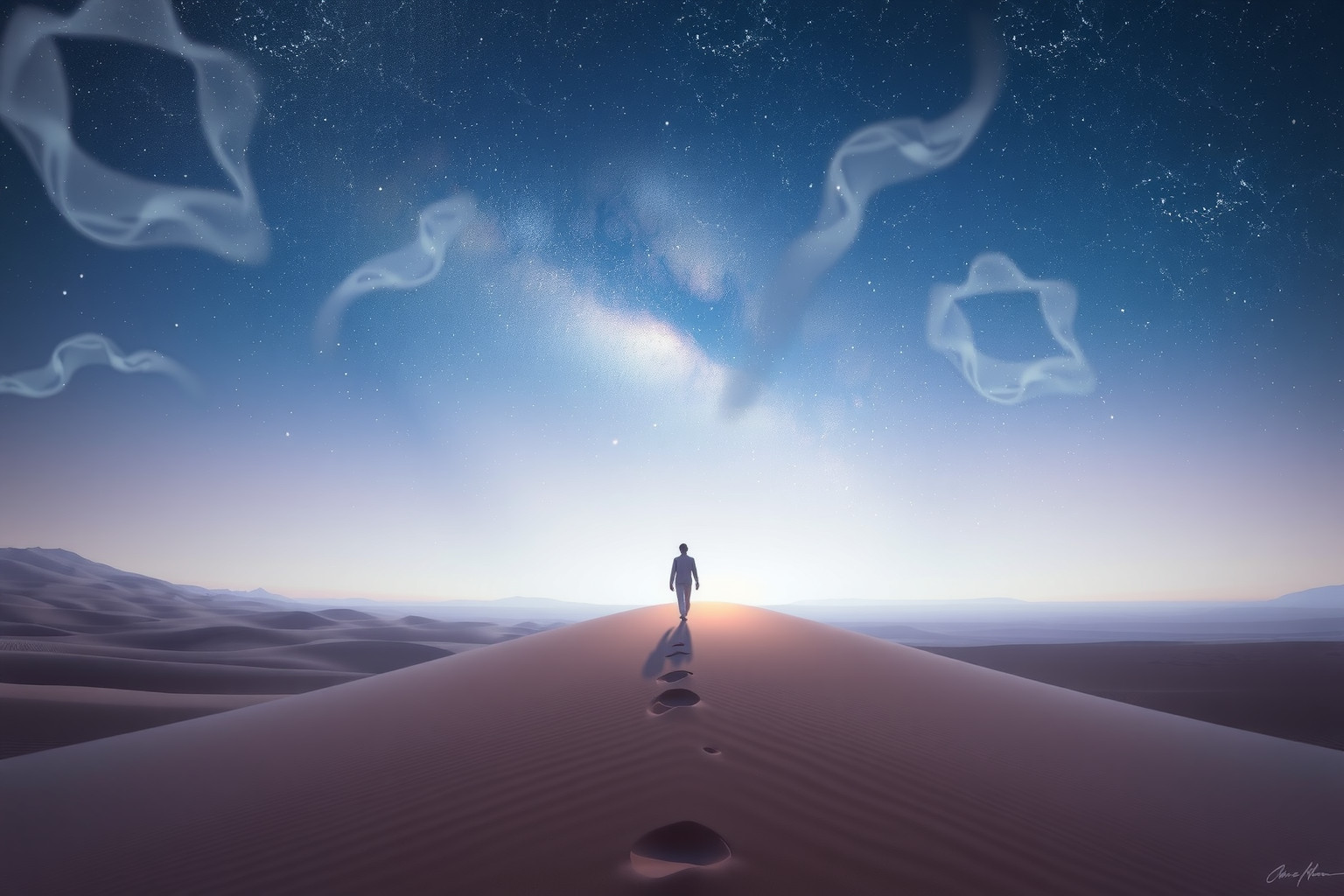 Sognare il deserto solo indica sfide interiori e crescita personale.