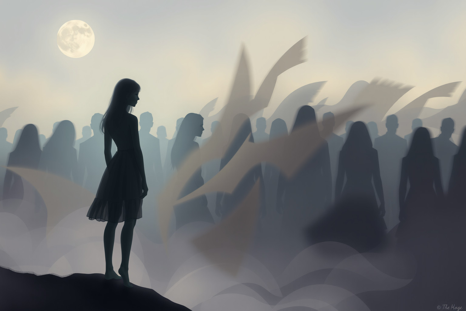 Sognare la solitudine sociale riflette insicurezze interiori profonde.