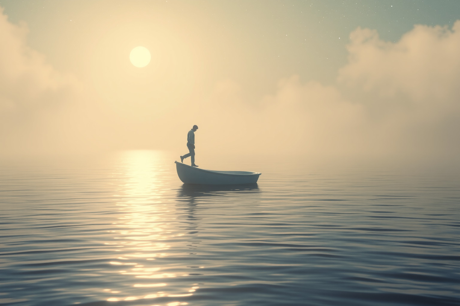 Sognare di imbarcarsi da solo simboleggia crescita e autonomia interiore.