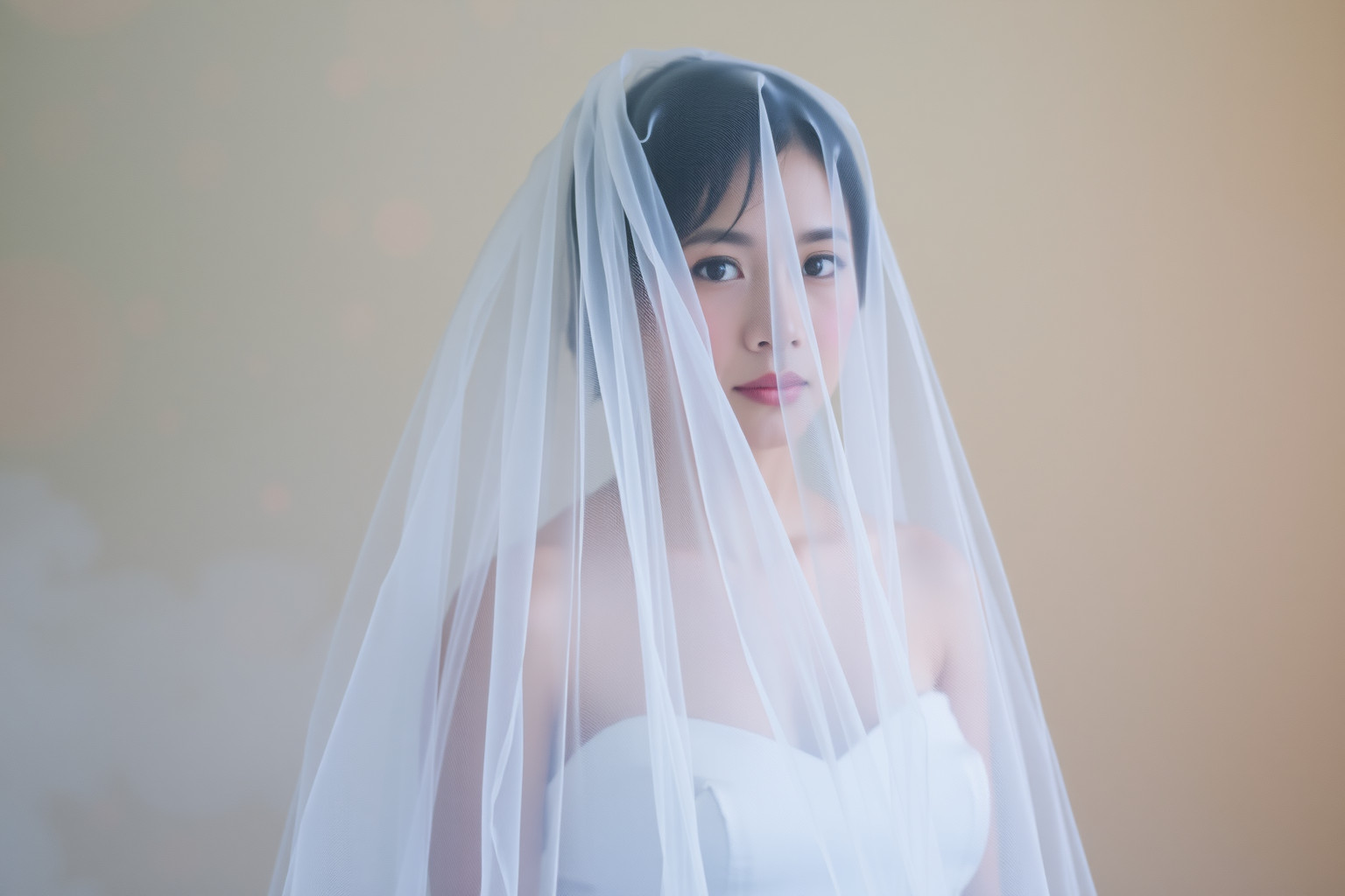 Sognare un velo da sposa nascosto simboleggia segreti e desideri nascosti.