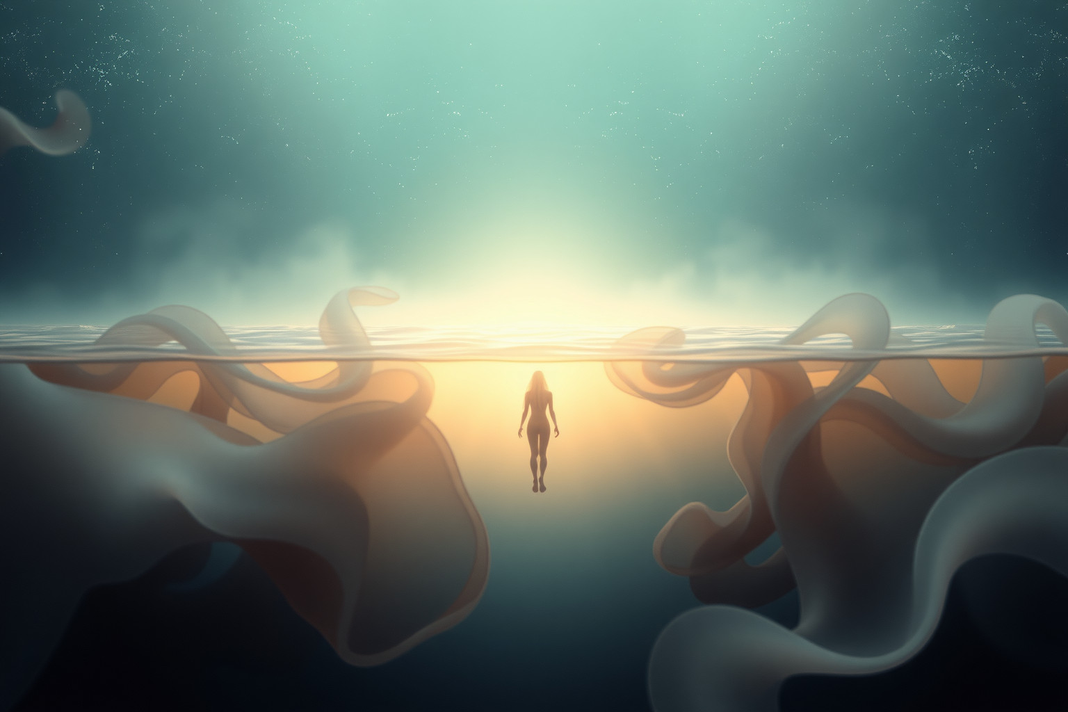 Sognare di nuotare in luogo sconosciuto simboleggia nuove sfide interiori.