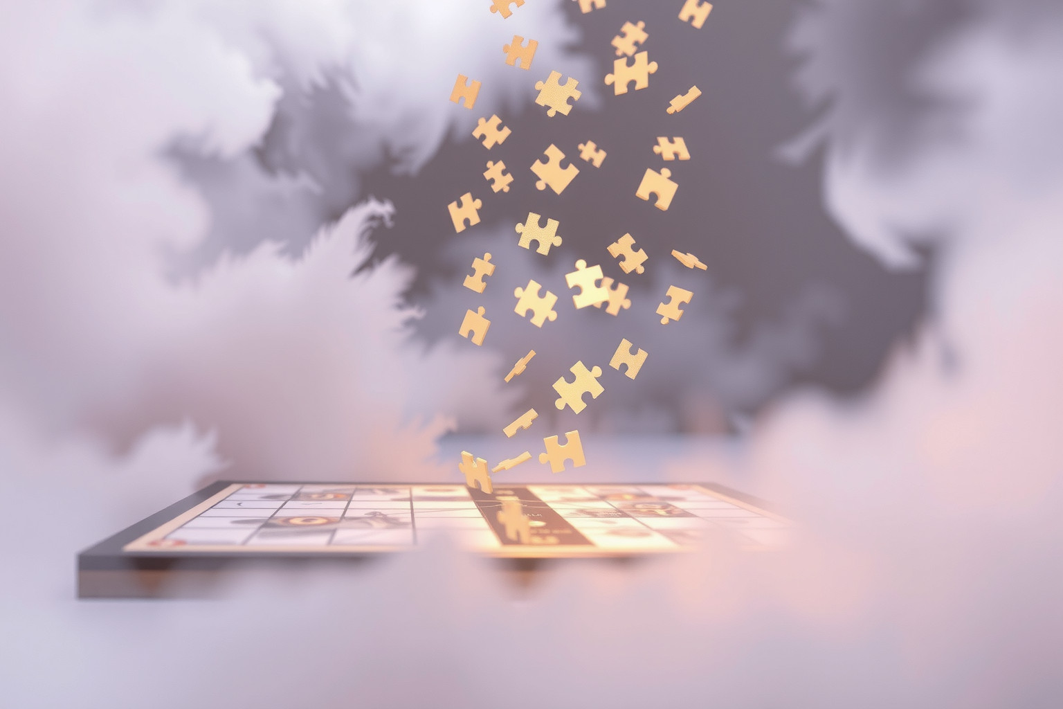 Sognare pezzi mancanti indica insicurezze o perdita di controllo personale.