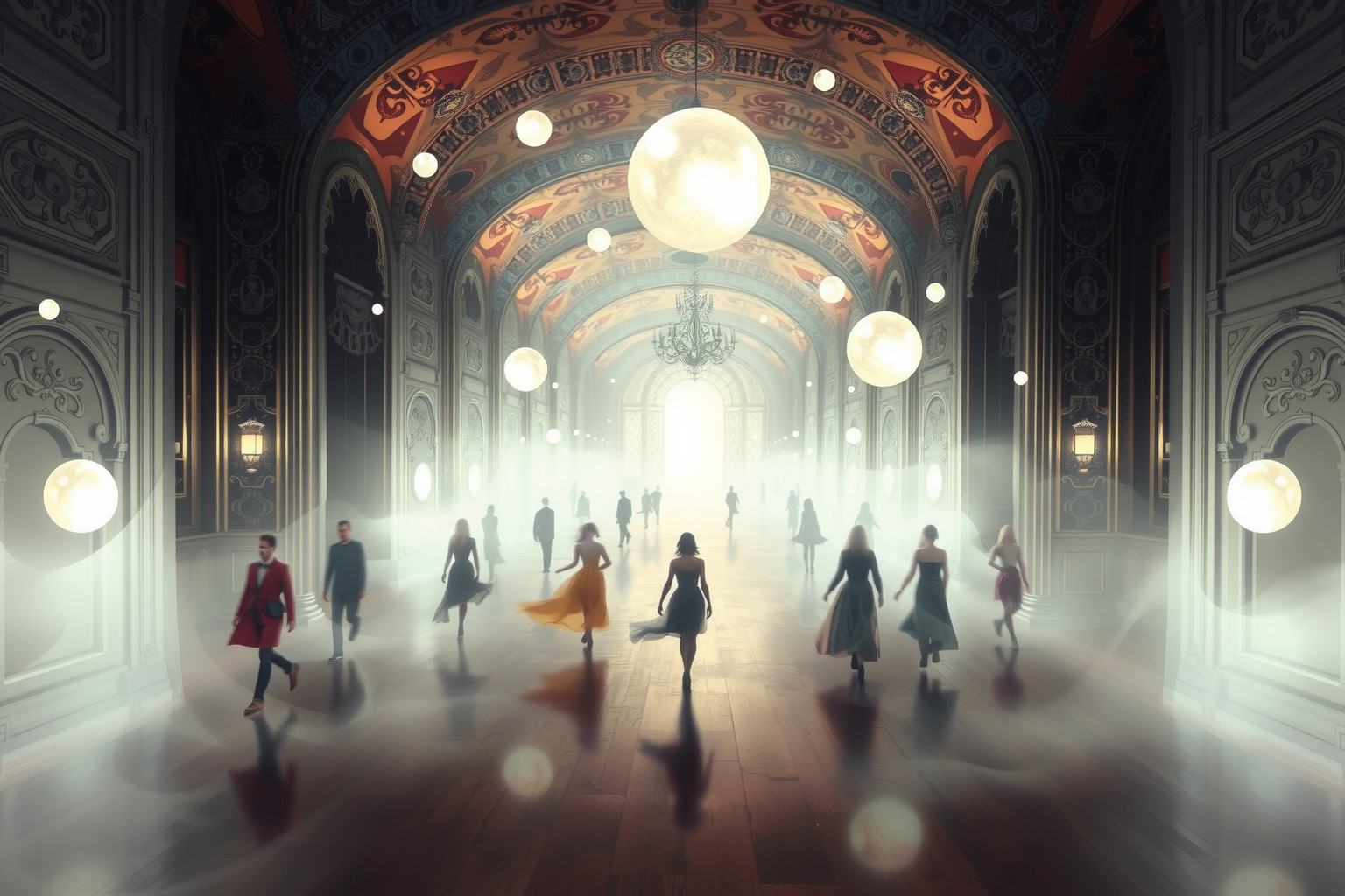 Sognare di perdersi in sala da ballo simboleggia insicurezza emotiva.