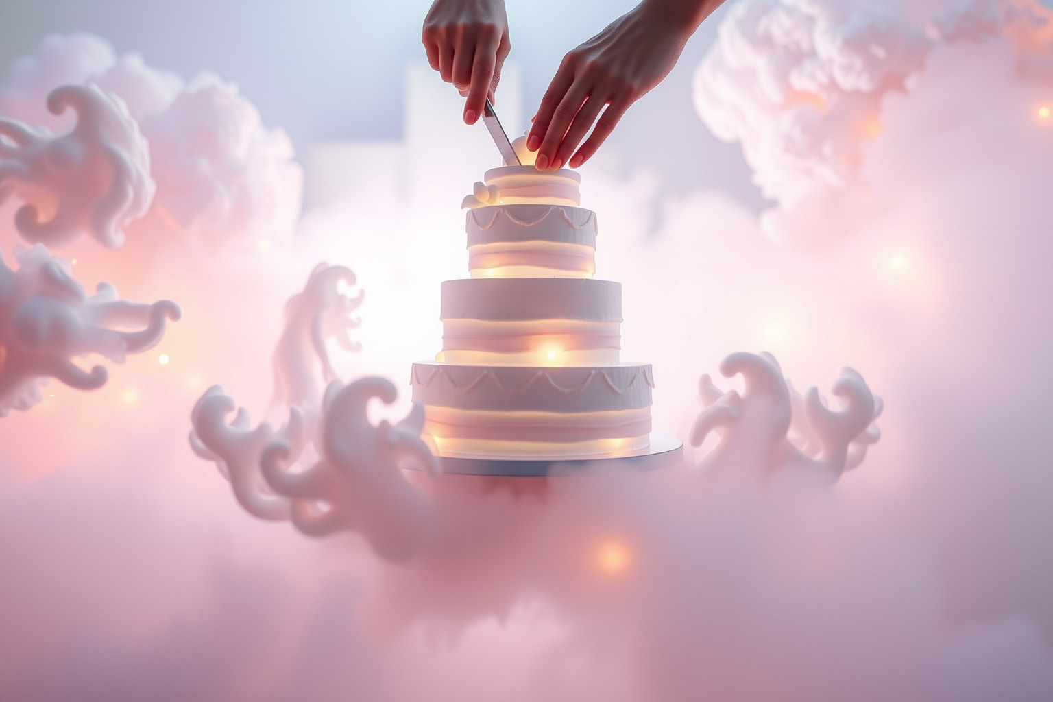 Sognare di tagliare una torta nuziale simboleggia nuovi inizi amorosi.