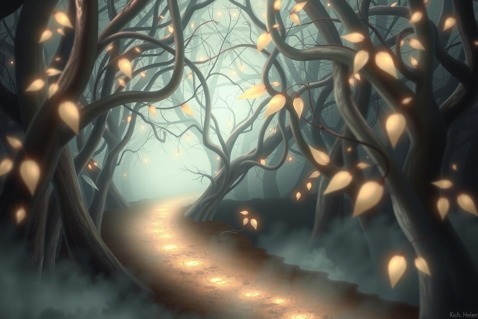 Sognare un sentiero tra arbusti simboleggia nuove opportunità nascoste.