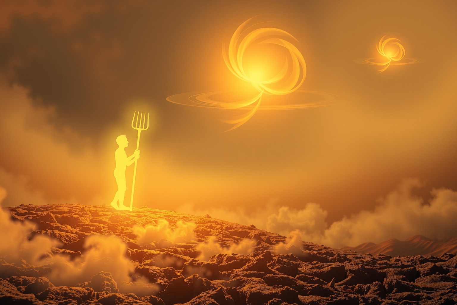 Sognare un forcone simboleggia fatica e prosperità imminente.