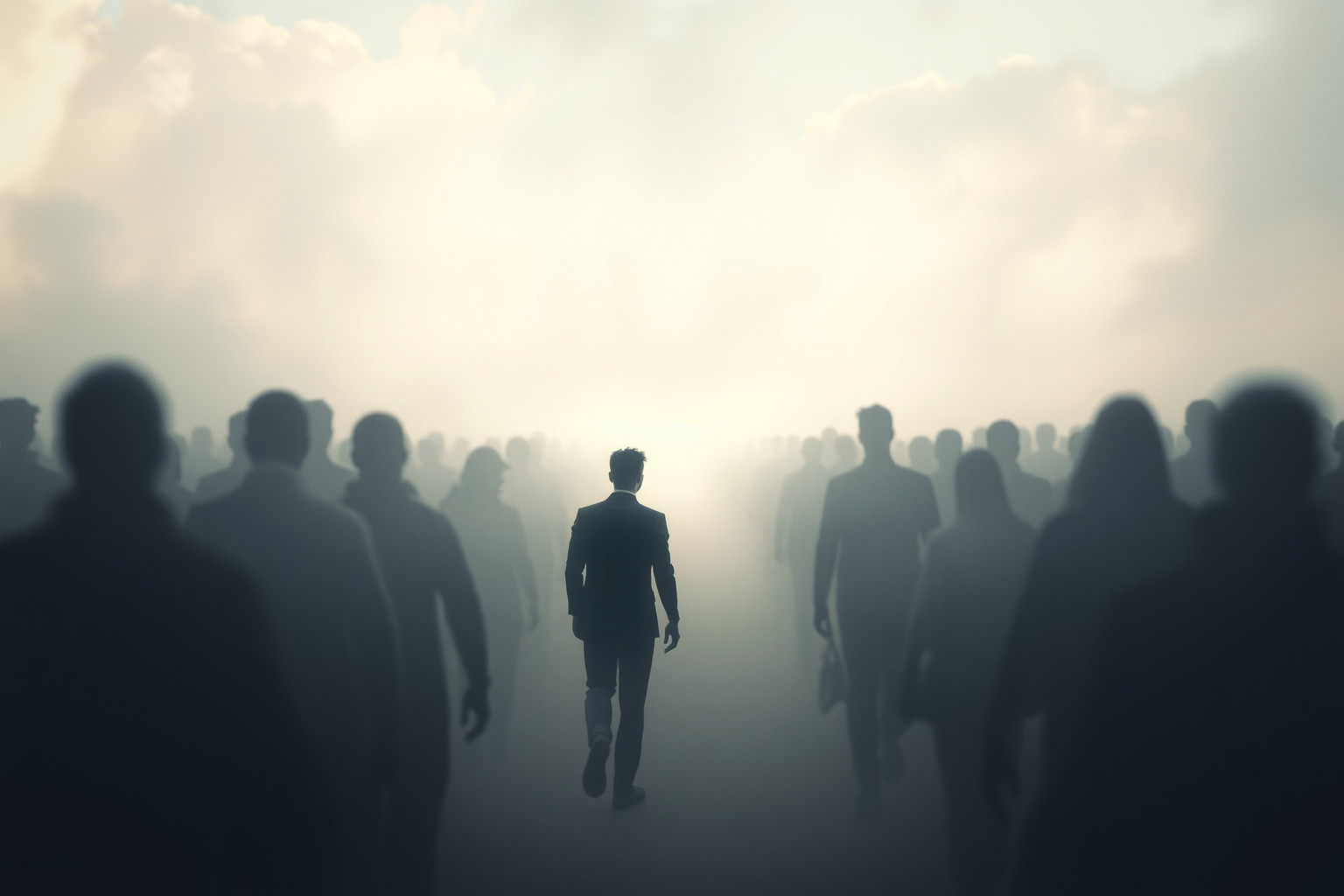 Sognare di uscire da folla riflette il desiderio di solitudine.