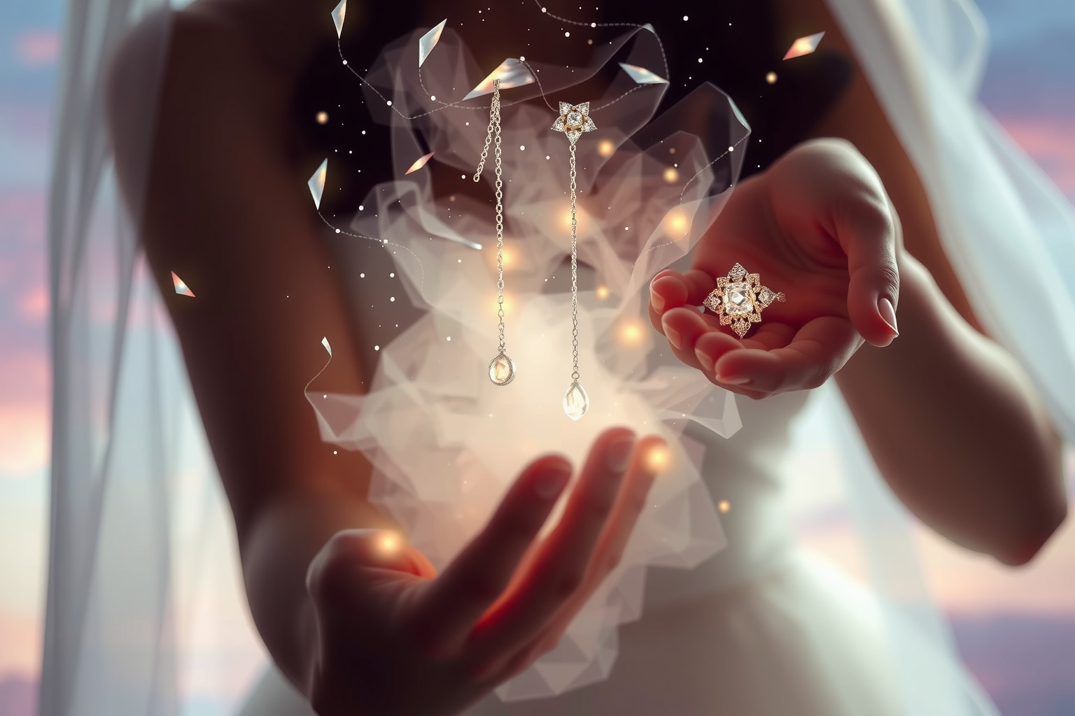 Sognare gioielli da sposa indica rinuncia emotiva e distacco profondo.