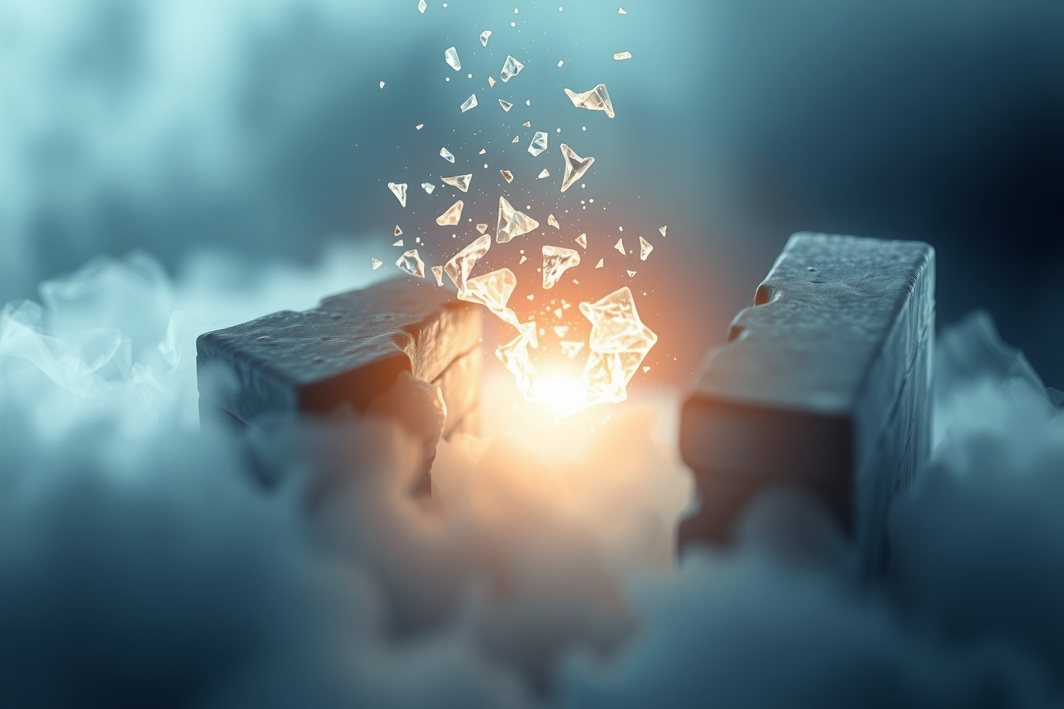 Sognare piombo che si rompe simboleggia cambiamenti improvvisi e liberazione.