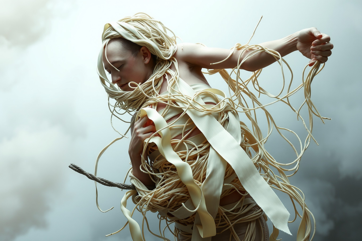 Sognare spaghetti avvolti simboleggia emozioni che imprigionano.