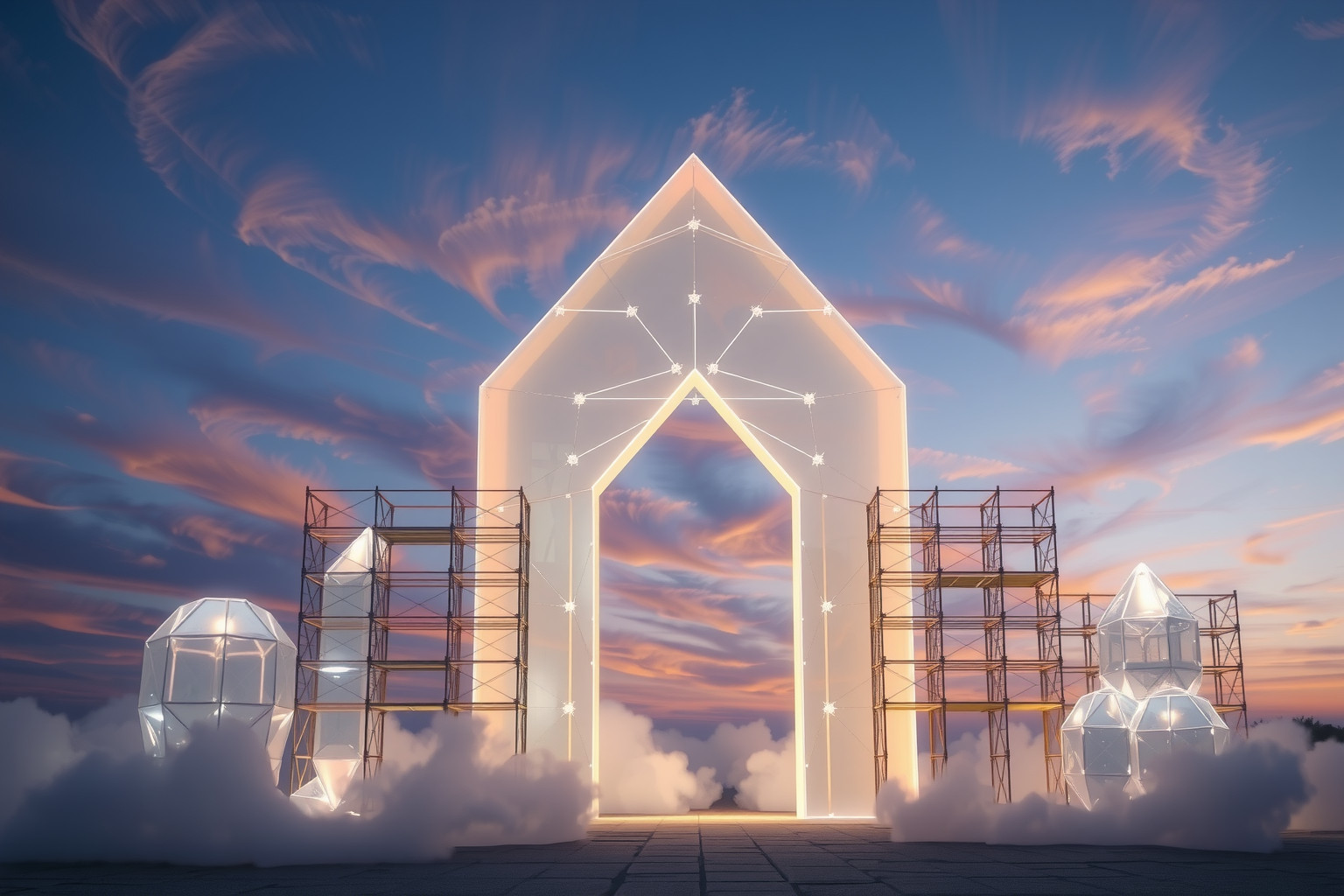 Sognare un androne in costruzione simboleggia nuovi inizi e trasformazioni.