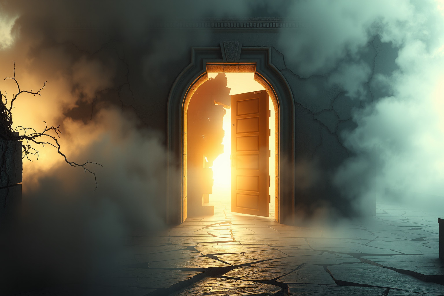 Sognare un androne in rovina simboleggia insicurezza e cambiamenti imminenti.