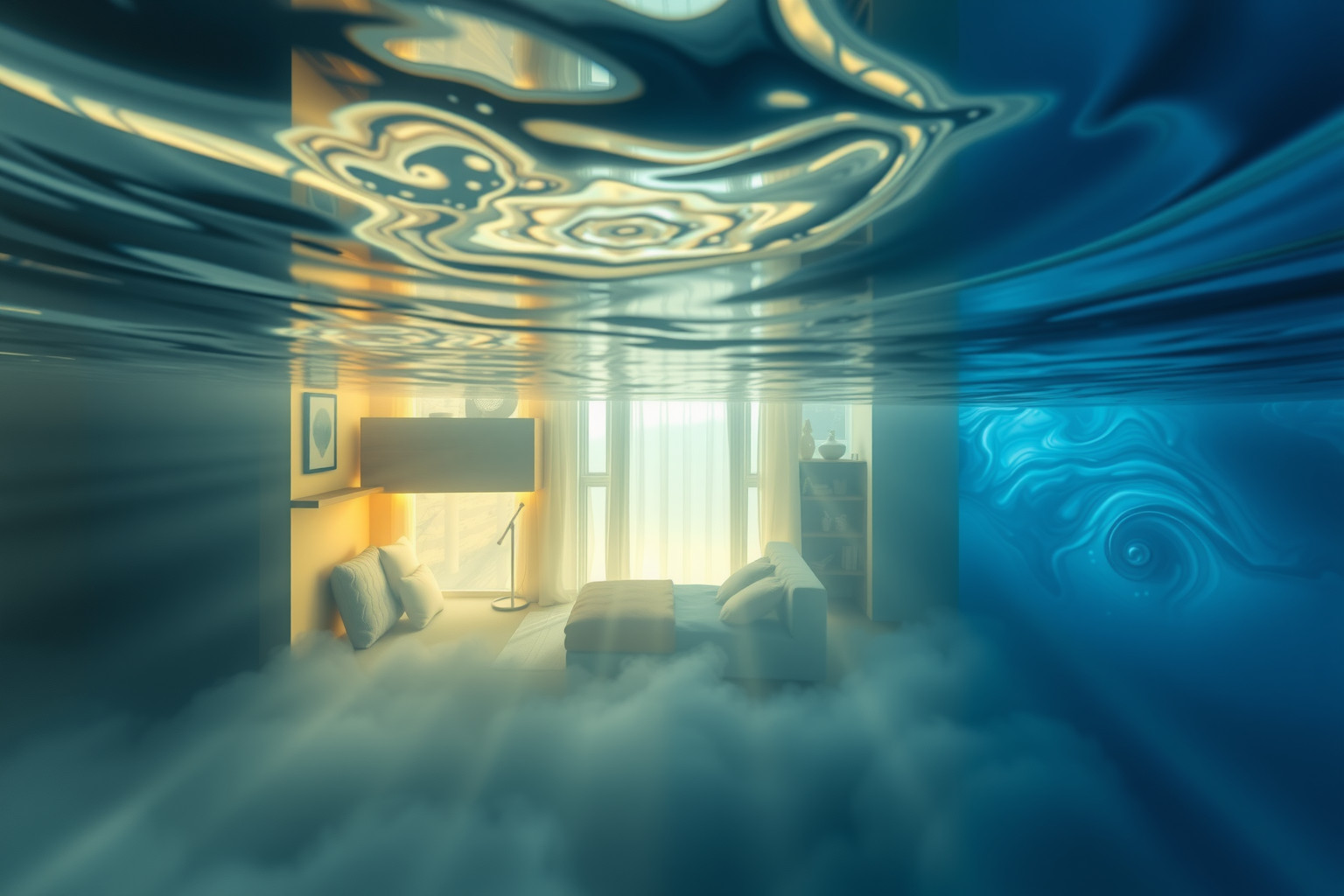 Sognare un appartamento allagato simboleggia emozioni travolgenti e conflitti interiori.