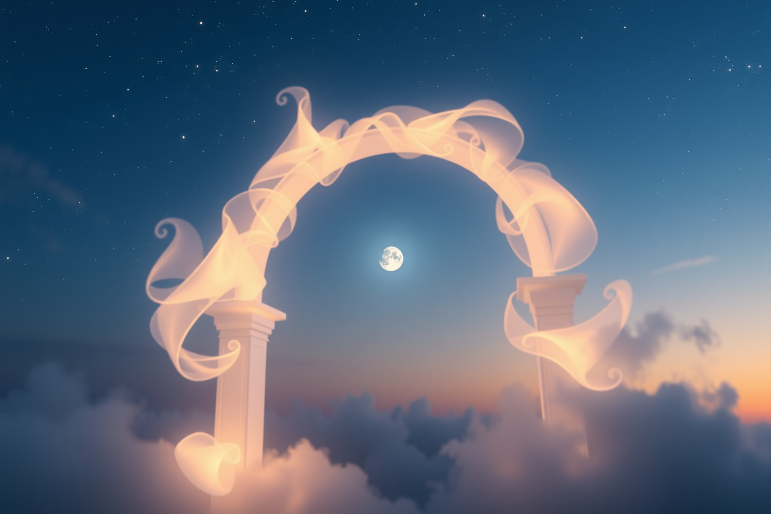 Sognare un arco di trionfo illuminato simboleggia successo e gloria notturna.