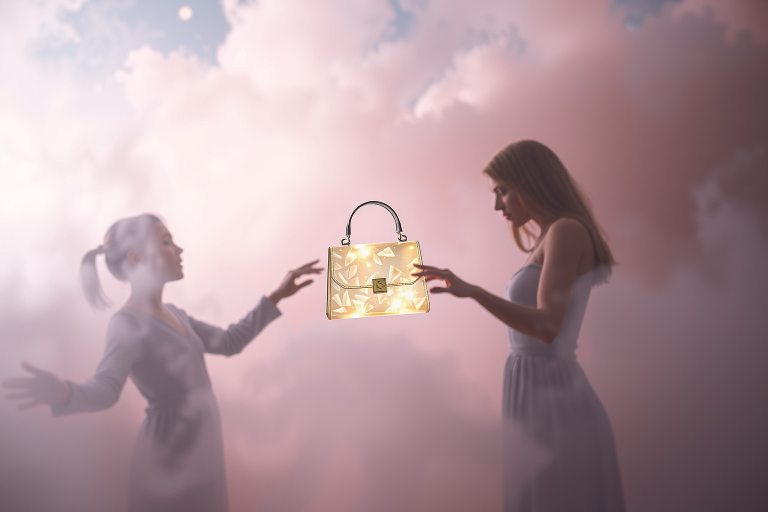 Sognare un borsello altrui riflette desiderio di ricchezza o opportunità.