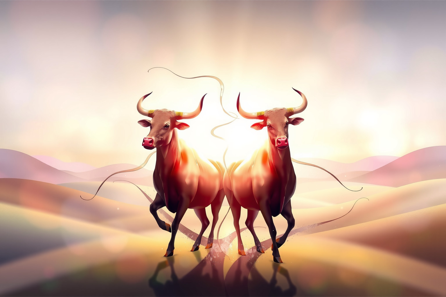 Sognare buoi in coppia simboleggia collaborazione e forza condivisa.