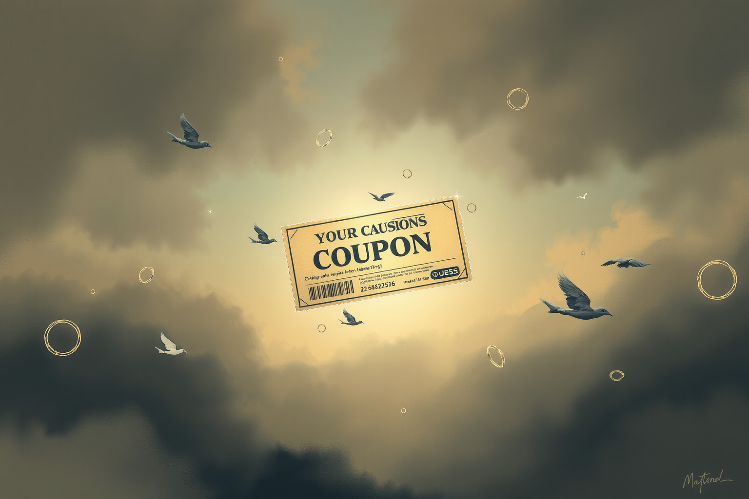 Sognare buoni sconto ricorrenti riflette ansie su opportunità perdute.