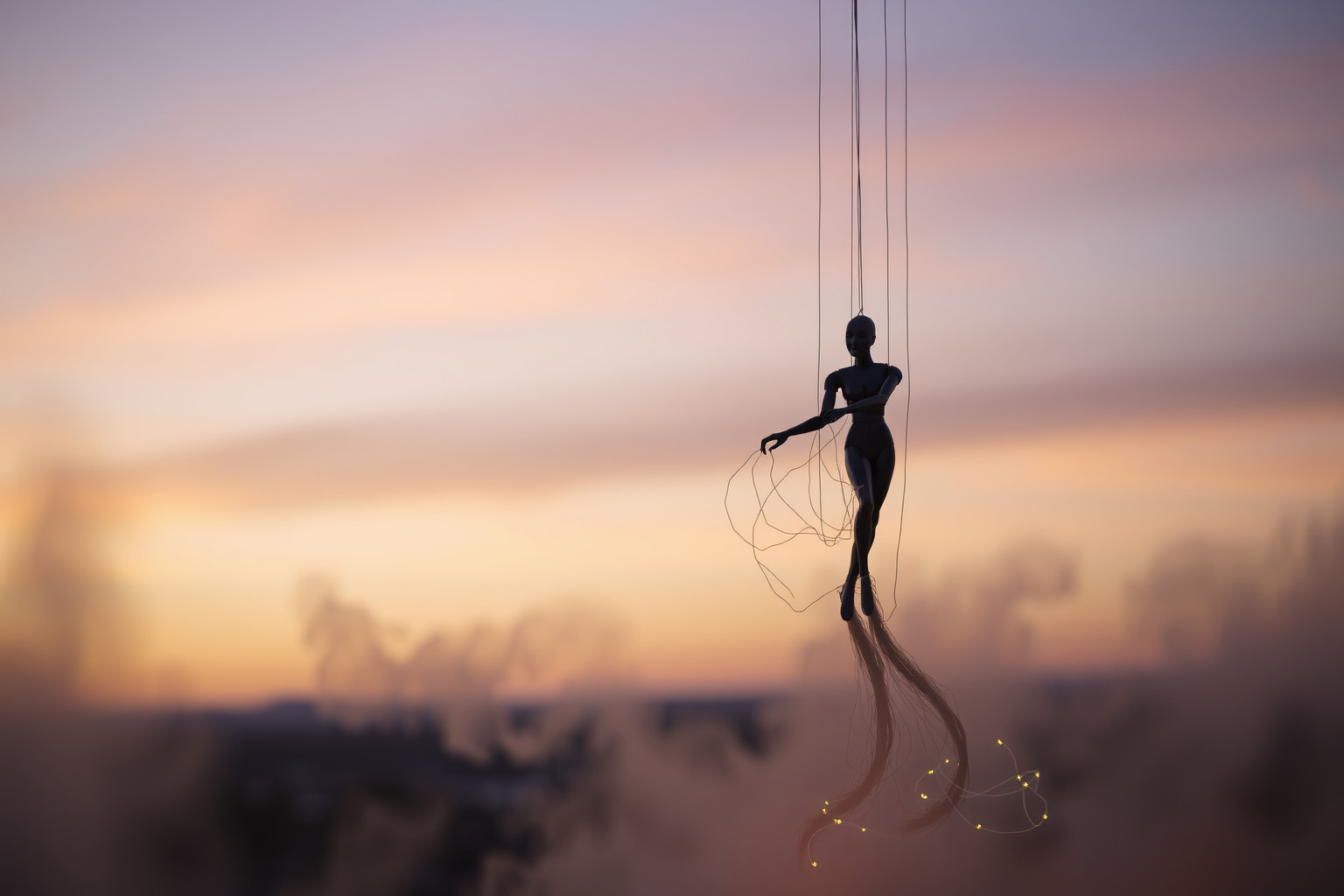 Sognare un burattino riflette la sensazione di libertà limitata.