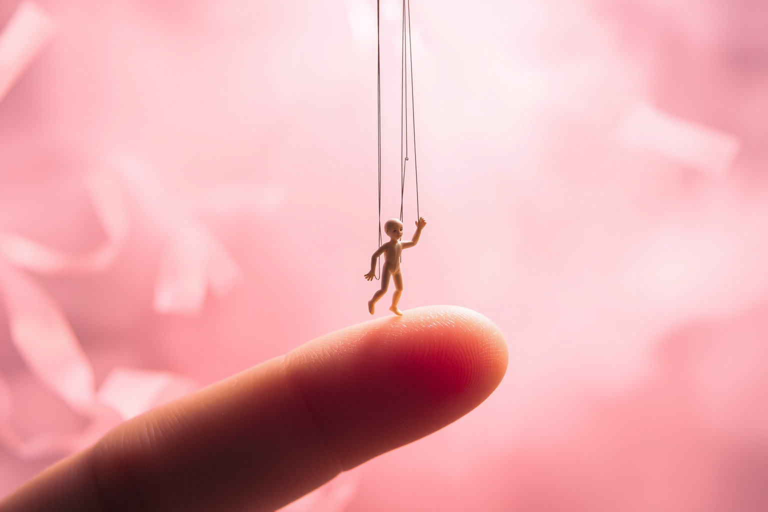 Sognare un burattino minuscolo simboleggia controllo nascosto e insicurezza.
