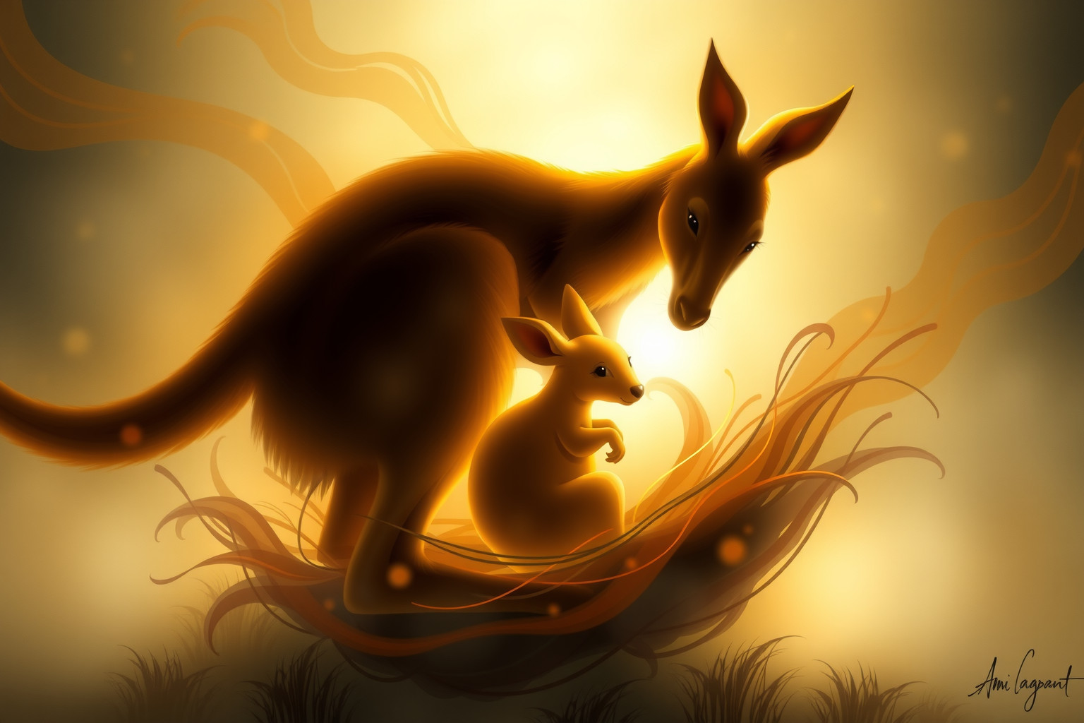 Sognare un canguro in calore simboleggia protezione e istinto materno.