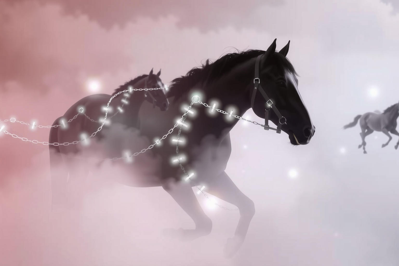 Sognare capestro e cavalli simboleggia controllo e cooperazione interiore.