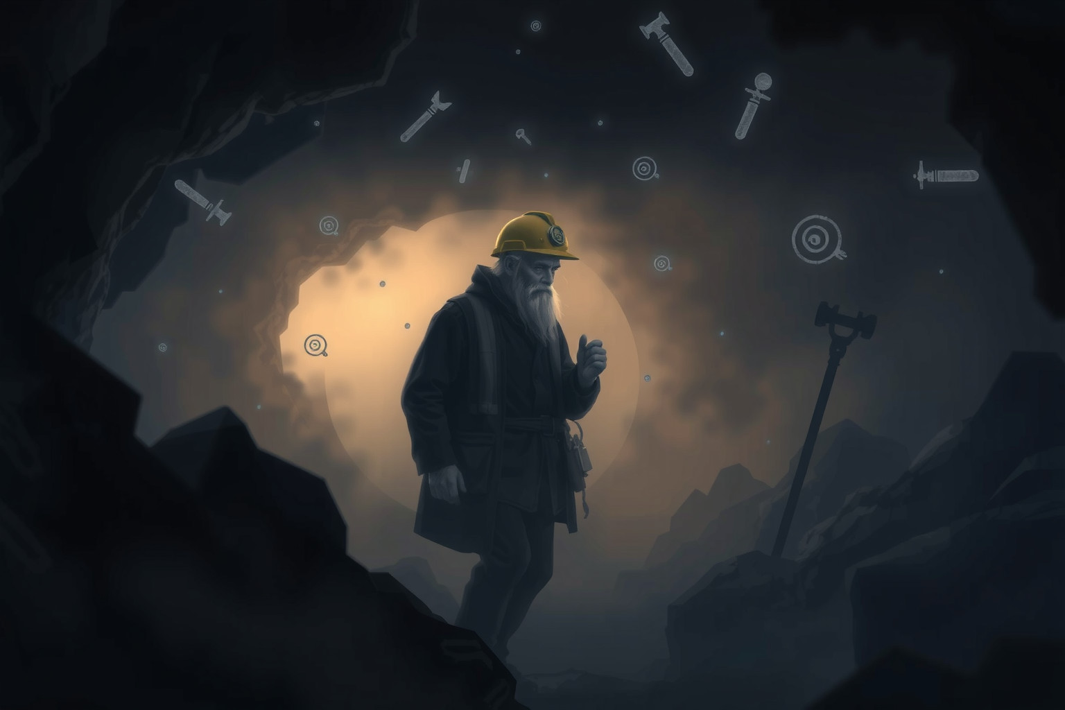 Sognare un caposquadra minerario anziano simboleggia saggezza e guida.