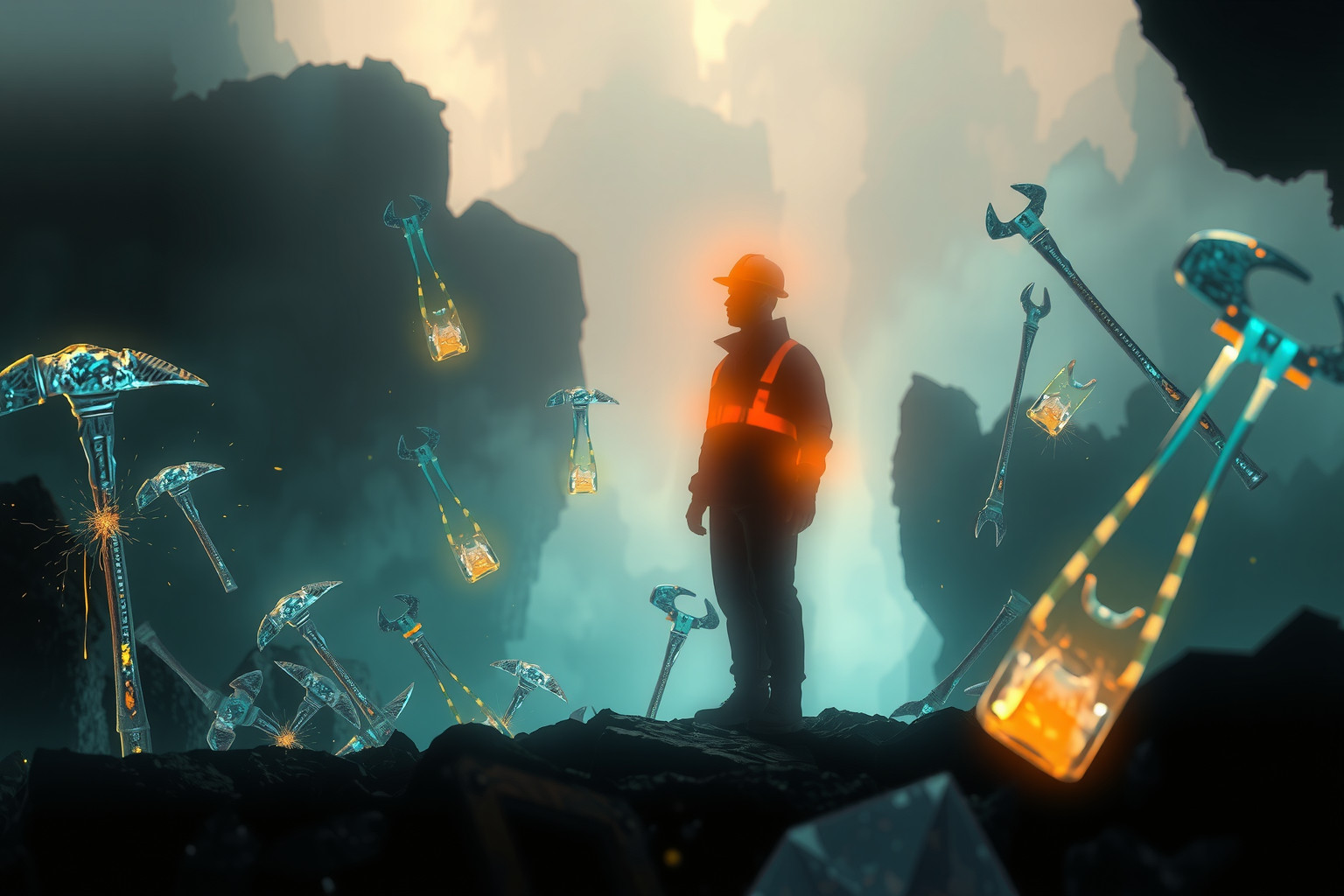 Sognare caposquadra minerario con attrezzi rotti indica difficoltà imminenti.