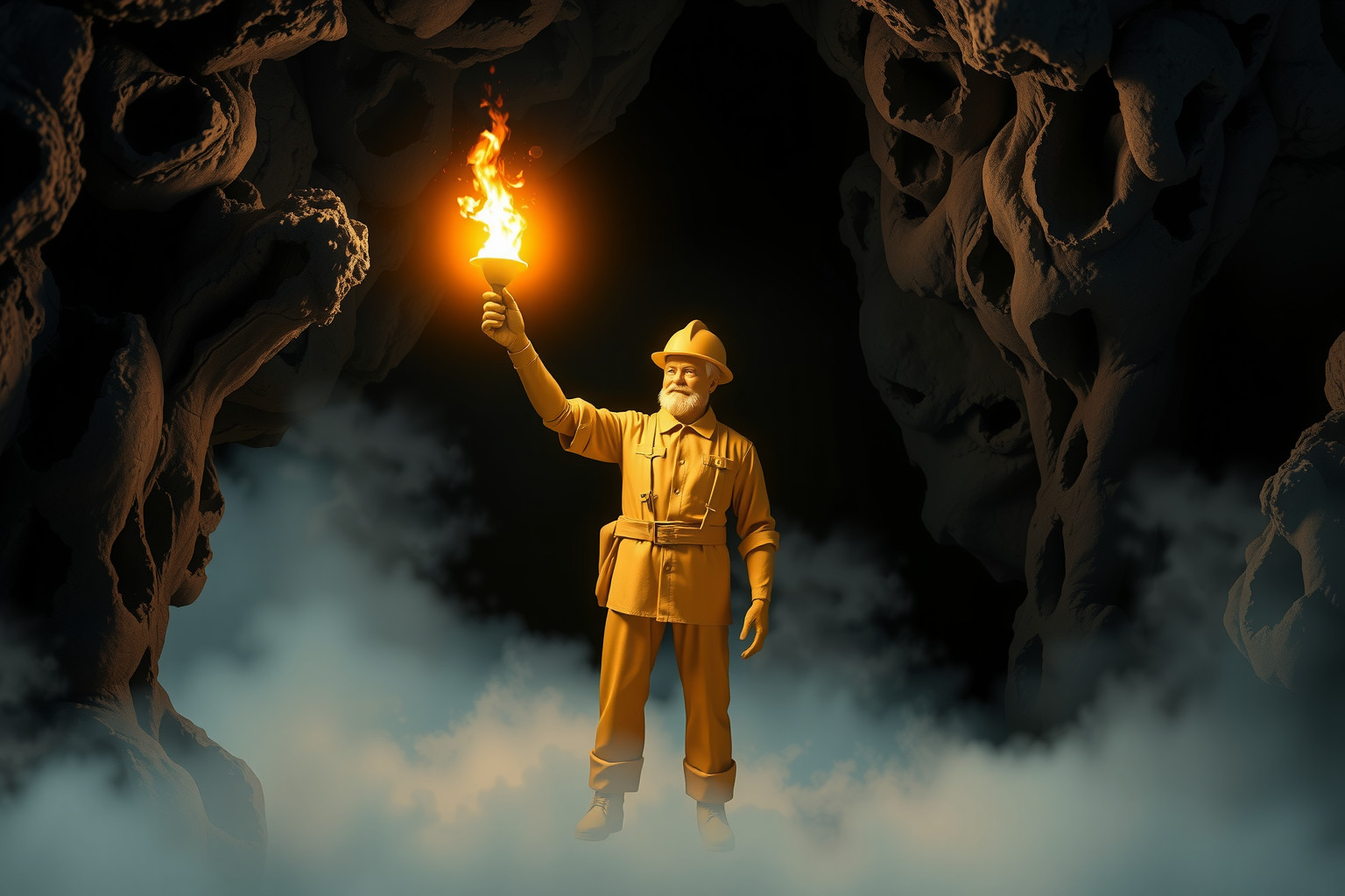 Sognare un caposquadra minerario con torcia simboleggia guida e sicurezza.