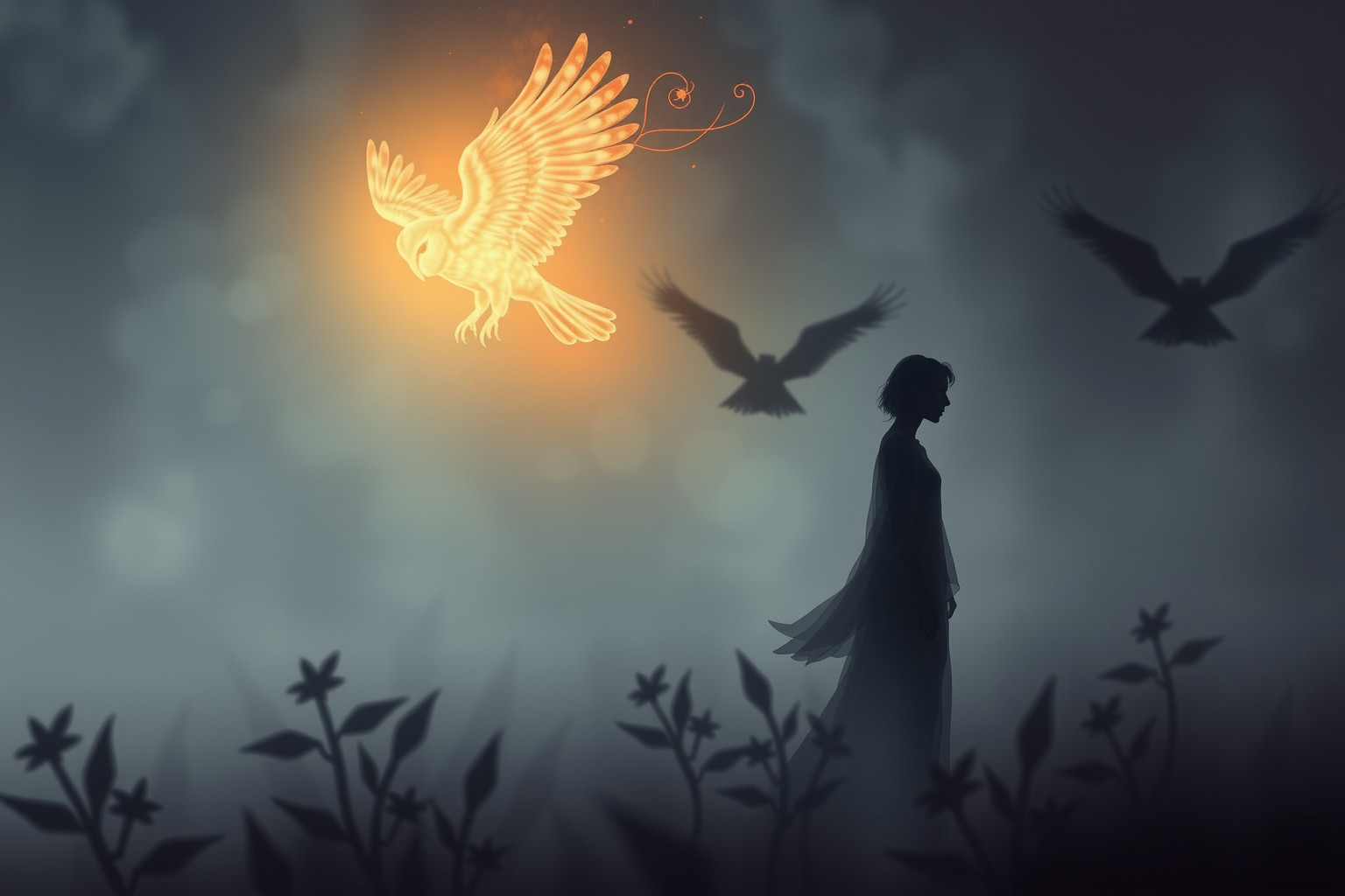 Sognare una civetta che ti segue simboleggia saggezza nascosta.