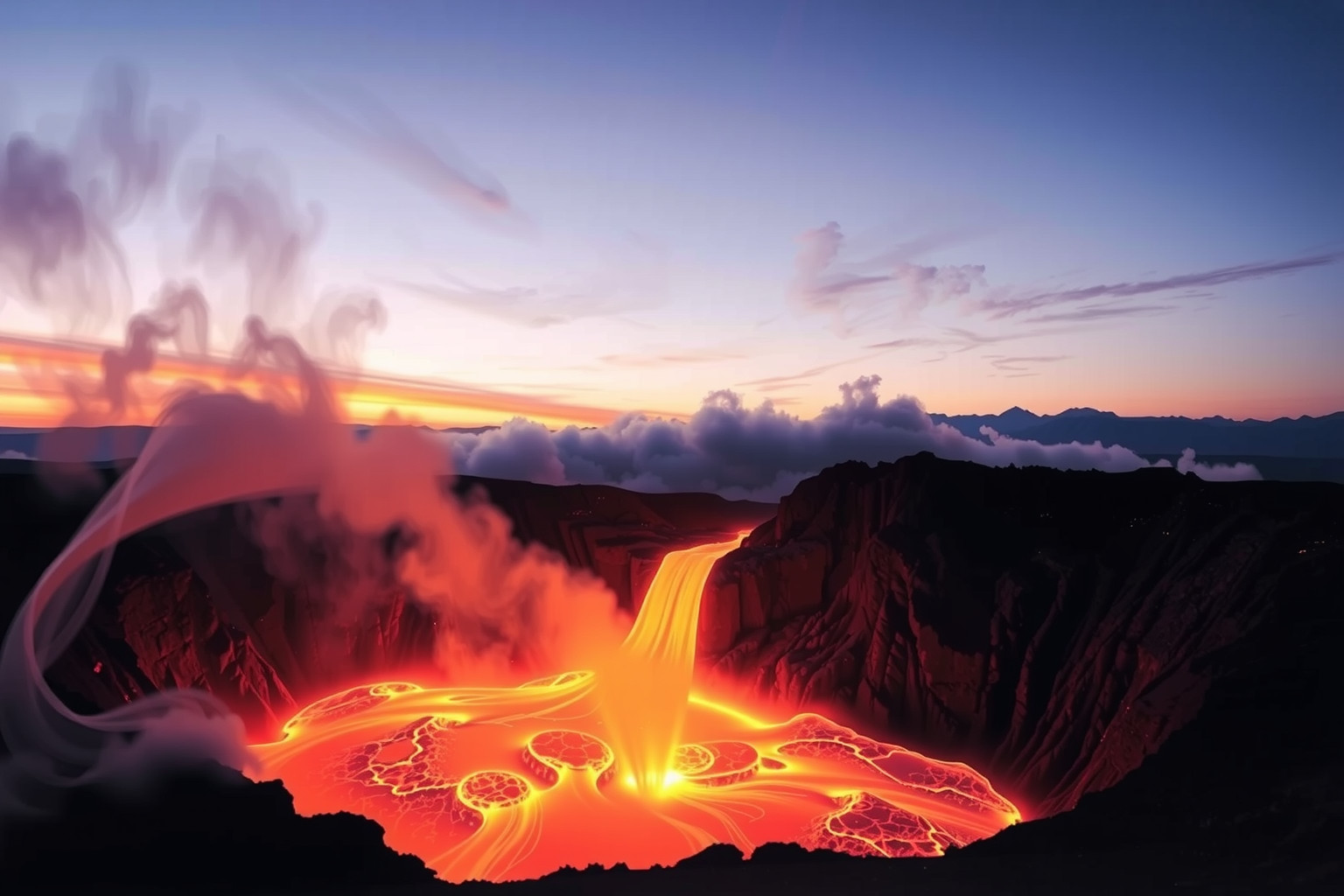 Sognare un cratere in eruzione simboleggia emozioni esplosive e trasformazioni.