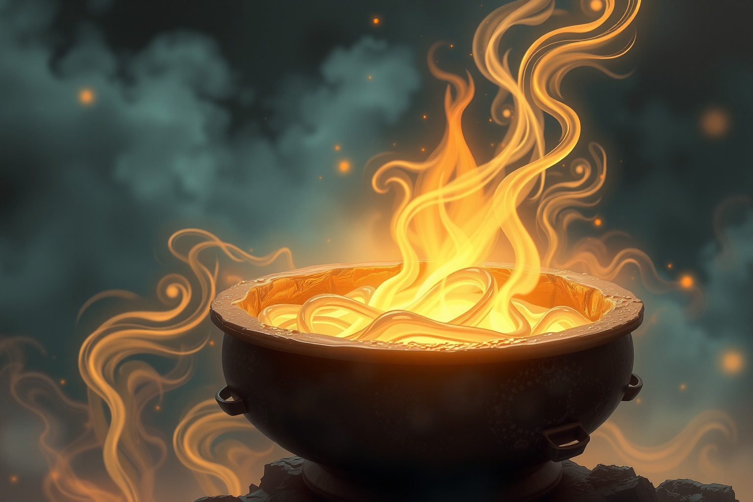 Sognare un crogiolo fuso simboleggia profonde trasformazioni interiori.