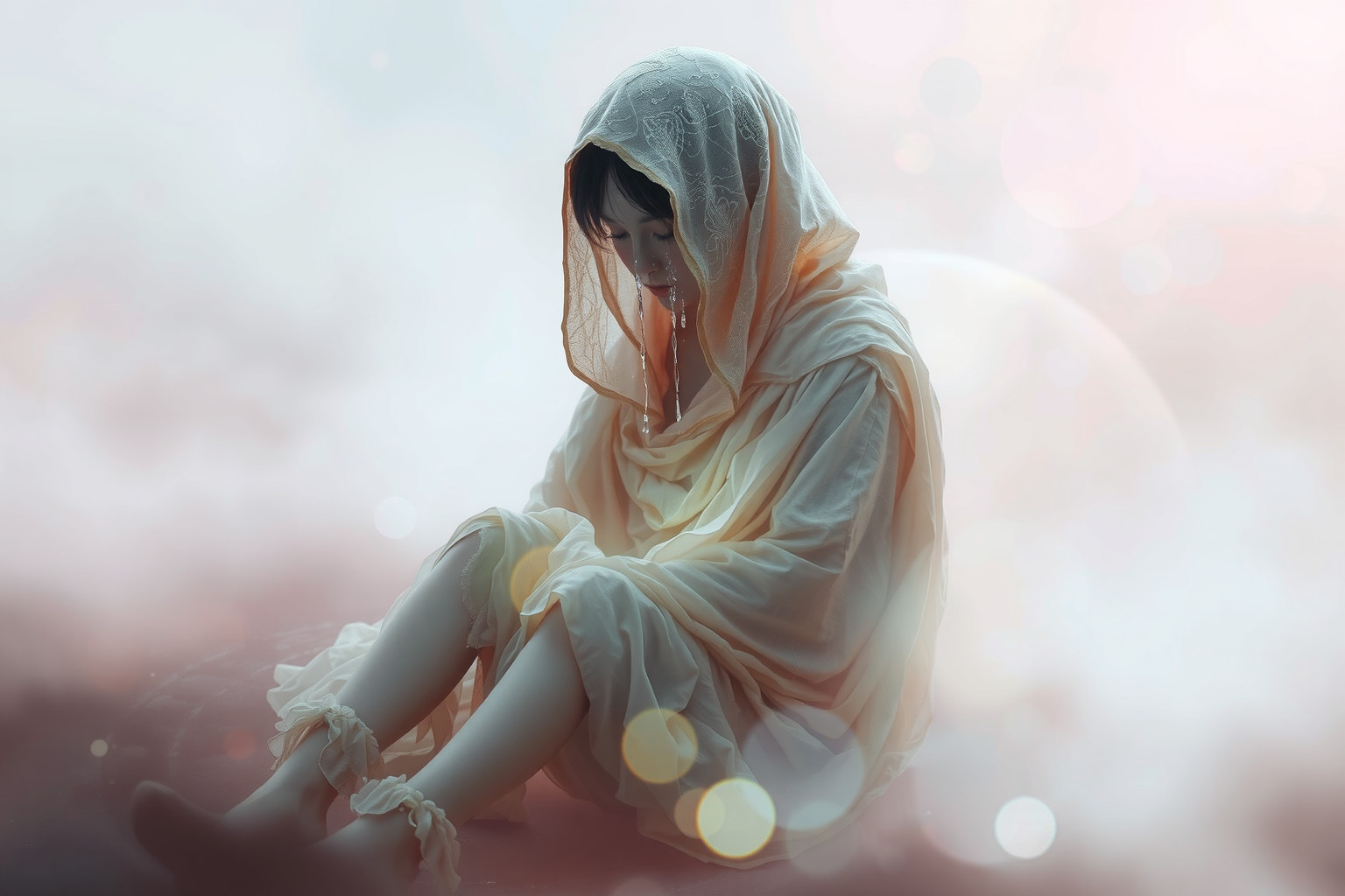 Sognare un diseredato che piange riflette insicurezze emotive nascoste.