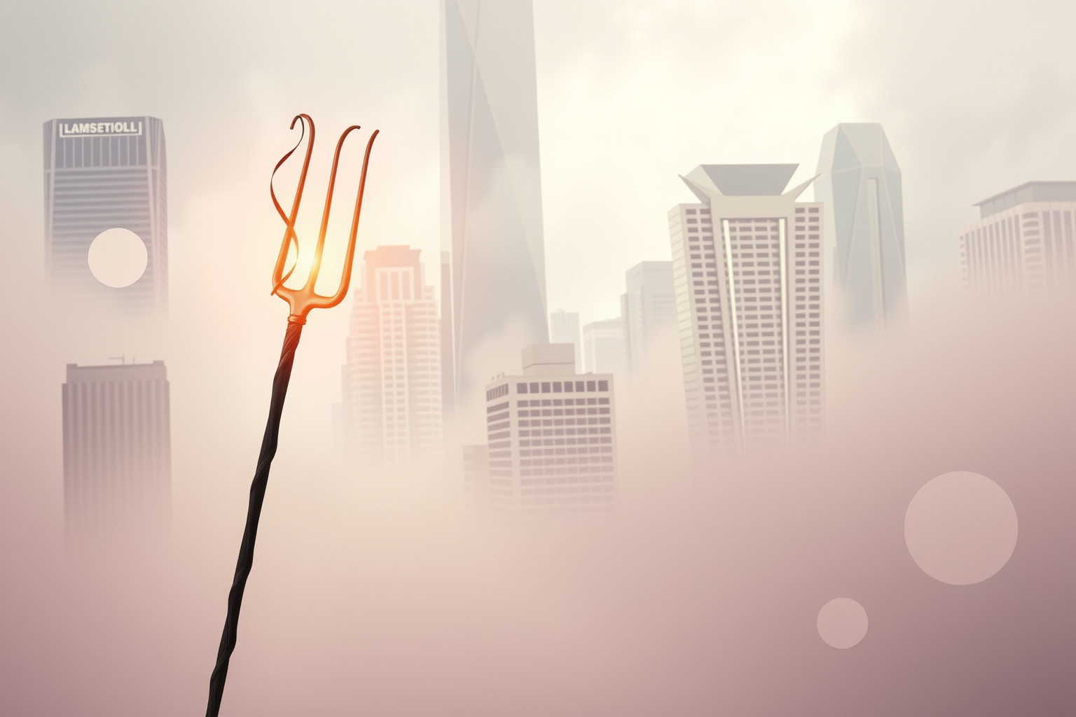 Sognare un forcone urbano simboleggia conflitti interiori nascosti.