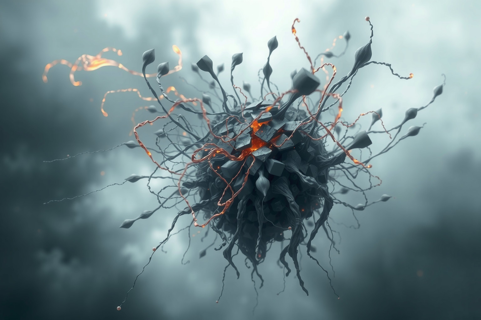 Sognare un formicaio distrutto simboleggia caos e perdita di controllo.