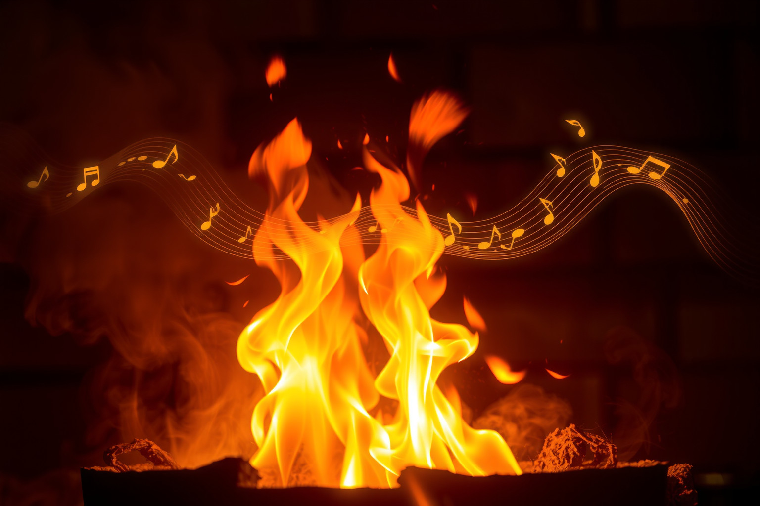 Sognare fuoco di forgia con suoni strani indica trasformazioni interiori profonde.