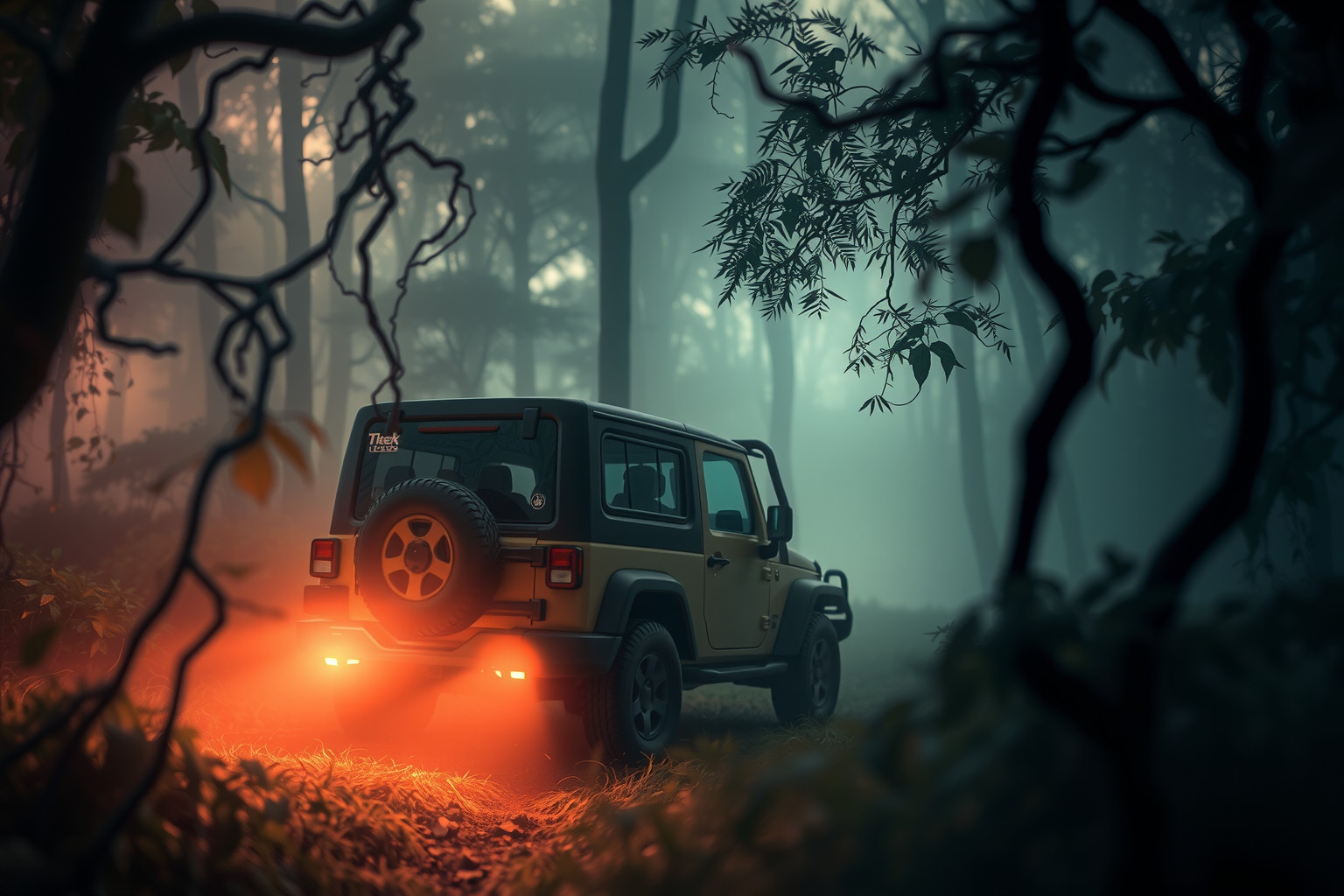 Sognare un fuoristrada in foresta simboleggia avventura e sfide interiori.