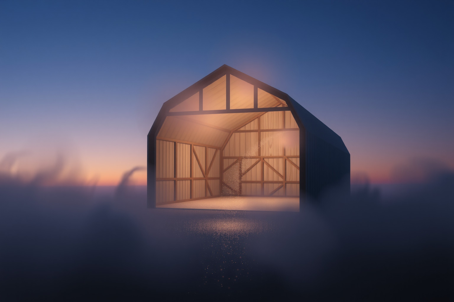 Sognare un granaio vuoto simboleggia insicurezza e perdita emotiva.