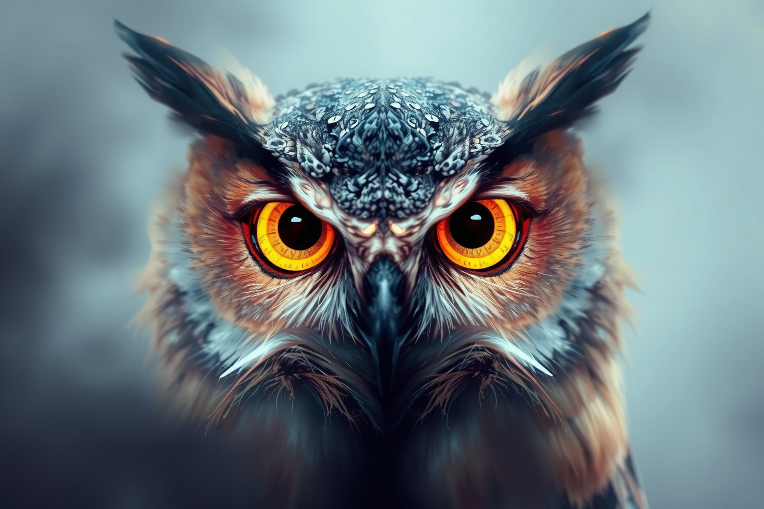 Sognare un gufo che ti fissa indica saggezza nascosta e intuizione.