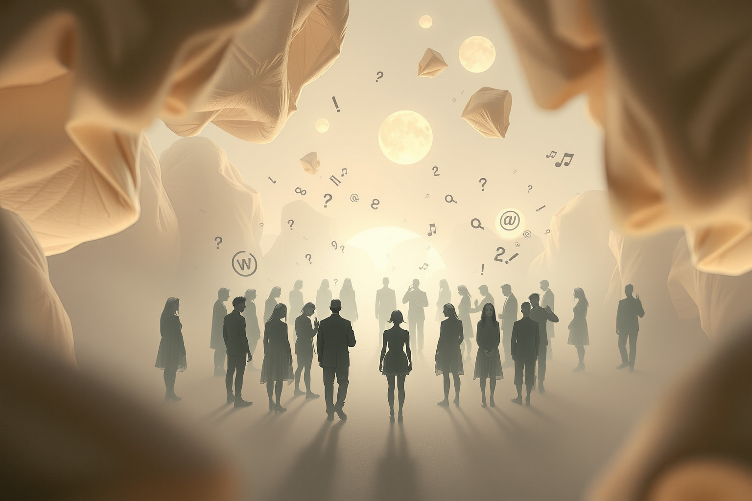 Sognare discorsi incomprensibili in insediamenti indica confusioni interiori.