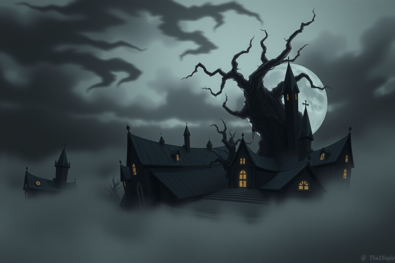 Sognare un insediamento cupo rivela paure di nuove responsabilità.