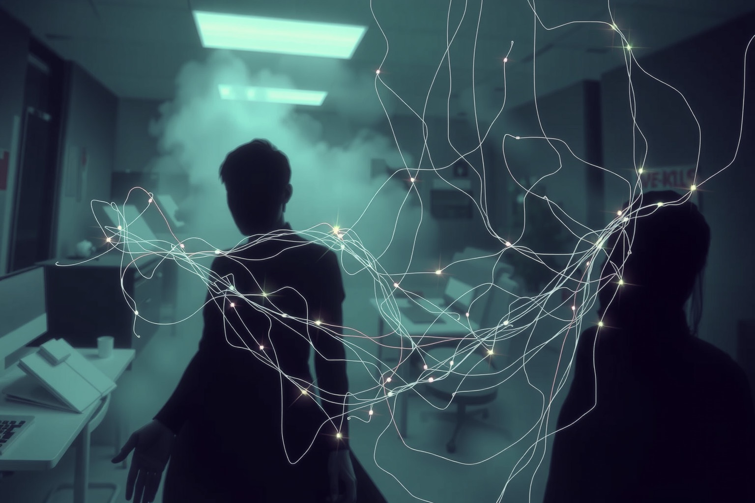 Sognare intrighi lavorativi riflette insicurezze e conflitti nascosti.