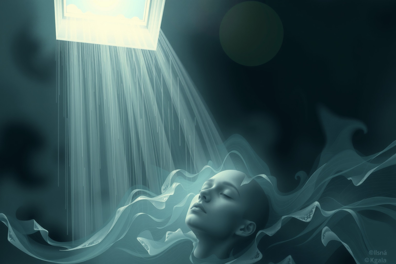 Sognare pioggia nel lucernario simboleggia emozioni represse.